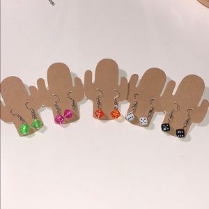 Cute Dice Dangle Earrings